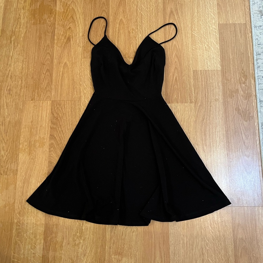 Black formal mini dress